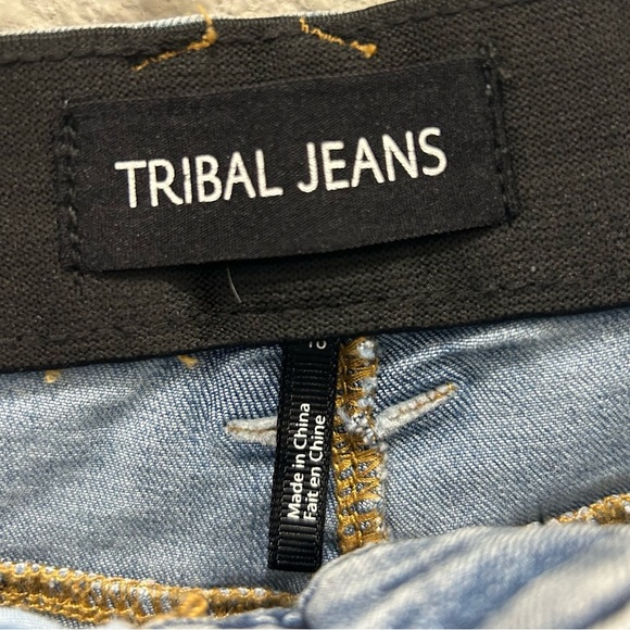 Tribal Women's Sophia Curvy Micro Flare Crop Jeans Size 16 - Picture 7 of 8